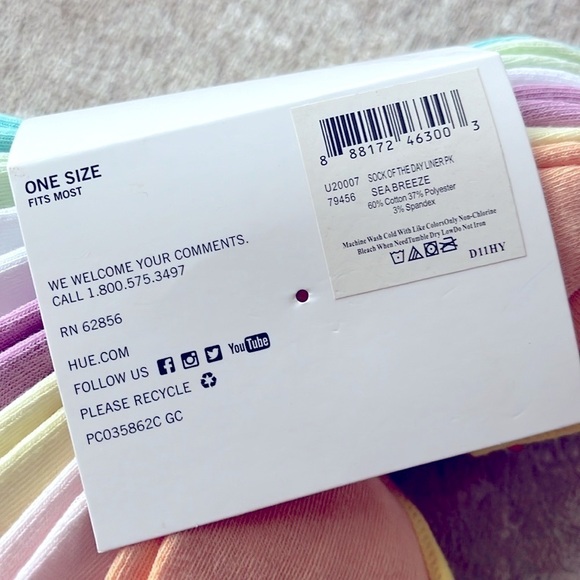 Brand New HUE 7-Pack Sock of the Day Colorful Cocktail Drink Liner Socks No Show - Picture 15 of 16
